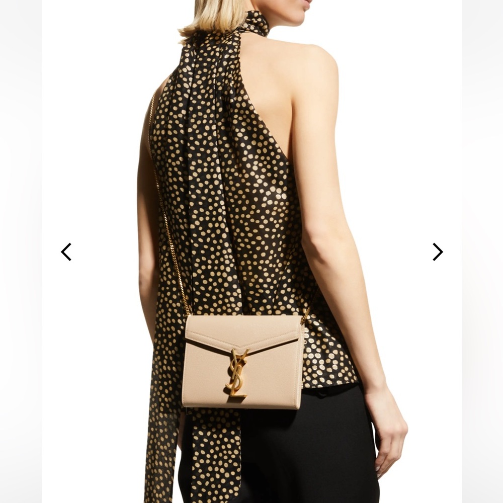 YSL Cassandre Leather Wallet on Chain